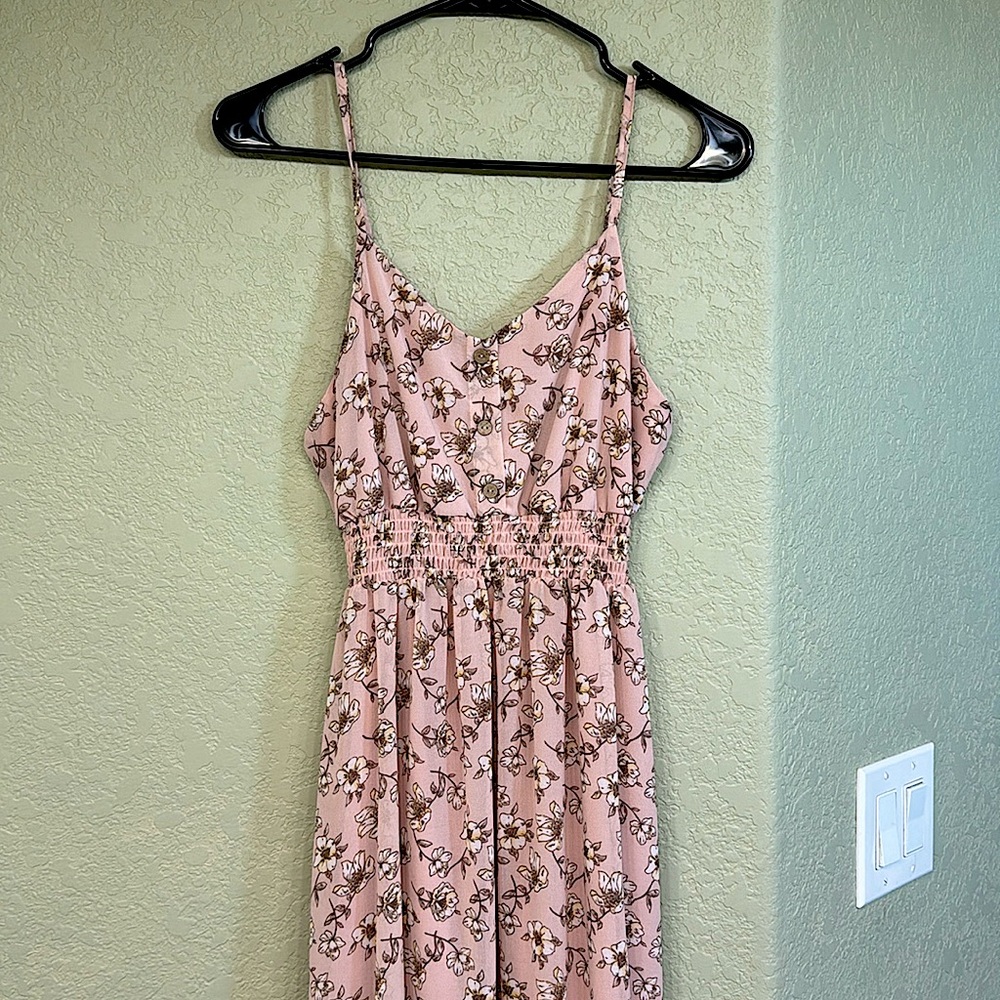 Pink floral dress
